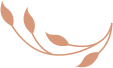 A tan-colored graphic silhouette of a branch with leaves.